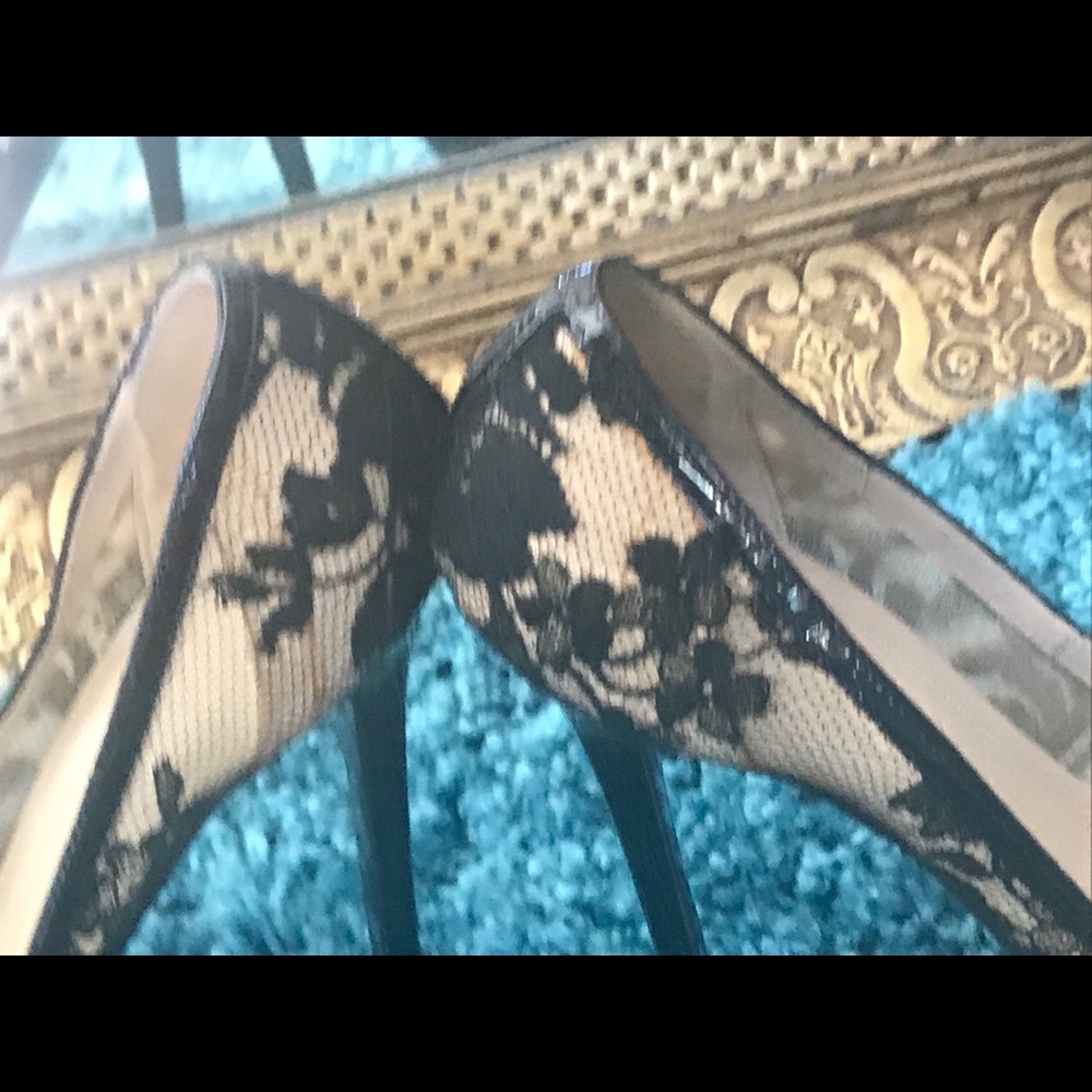 🌹ALEXANDER McQUEEN ( Rare  Lace pumps size 36 1/2. Luxury vintage - Picture 2 of 9